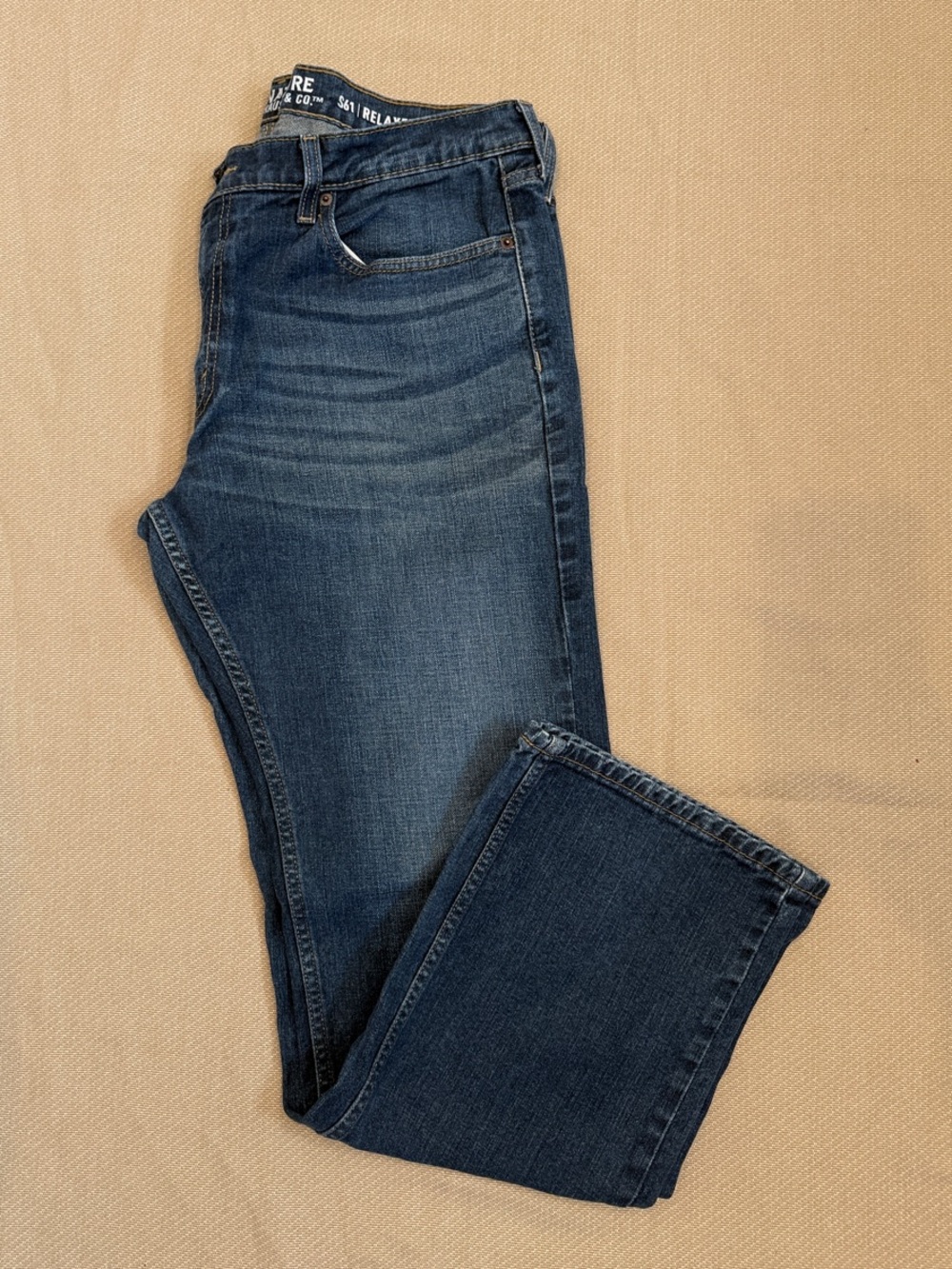 Signature by Levi Strauss Dark Blue Relaxed Straight Jeans S61 36x32